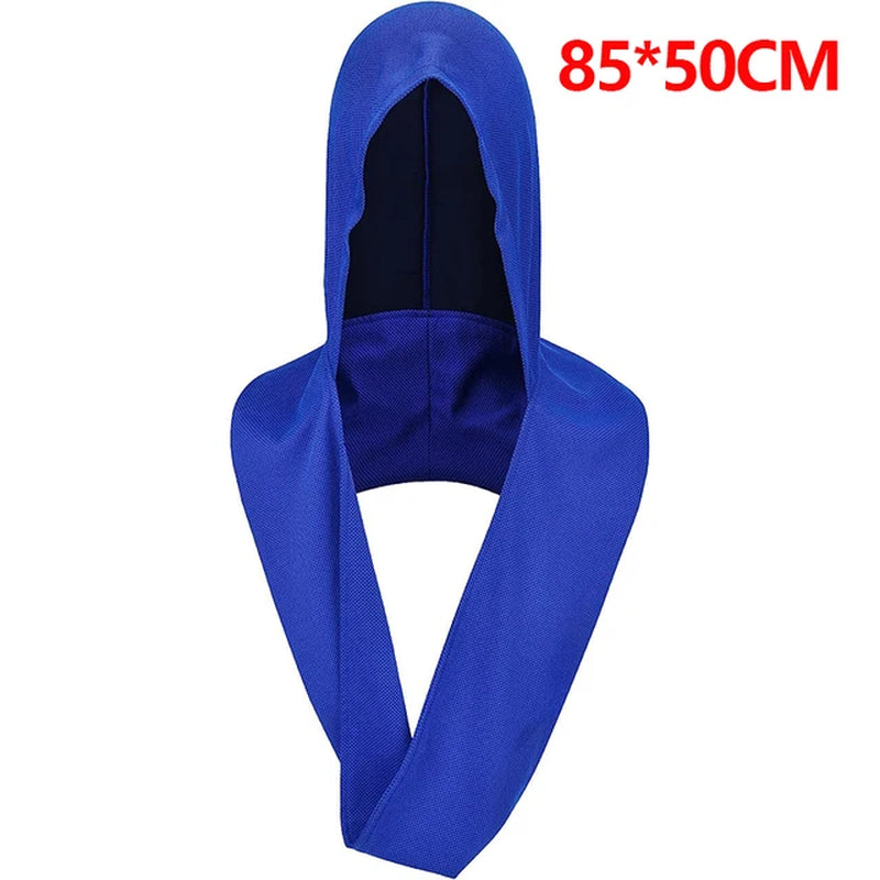 Quick Drying Sports Towel U-Shaped Hoodie Cooling Towel Sun Protection Beach Towel for Camping Gym Swimming Running Yoga